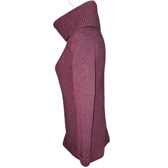 Talbots Womens Burgundy Wine Cashmere Cowlneck Sweater Size Small - Picture 4 of 13